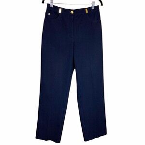 St. John Sport by Marie Gray Navy High Rise Trousers Women's size 6